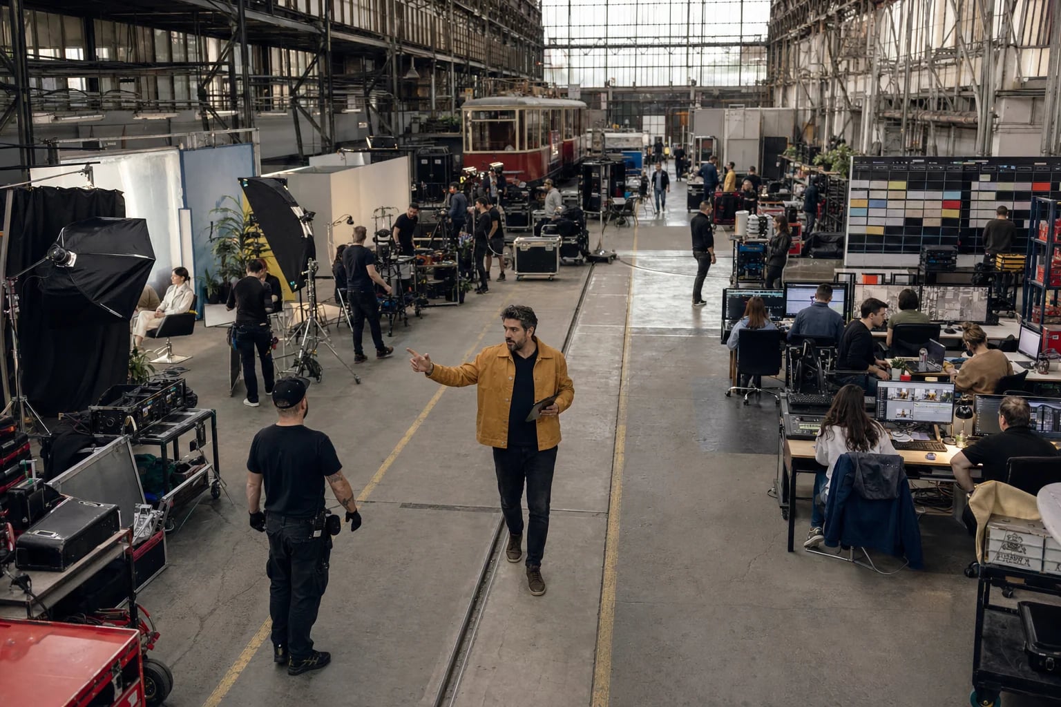 An operations manager directing teams across a large production campus